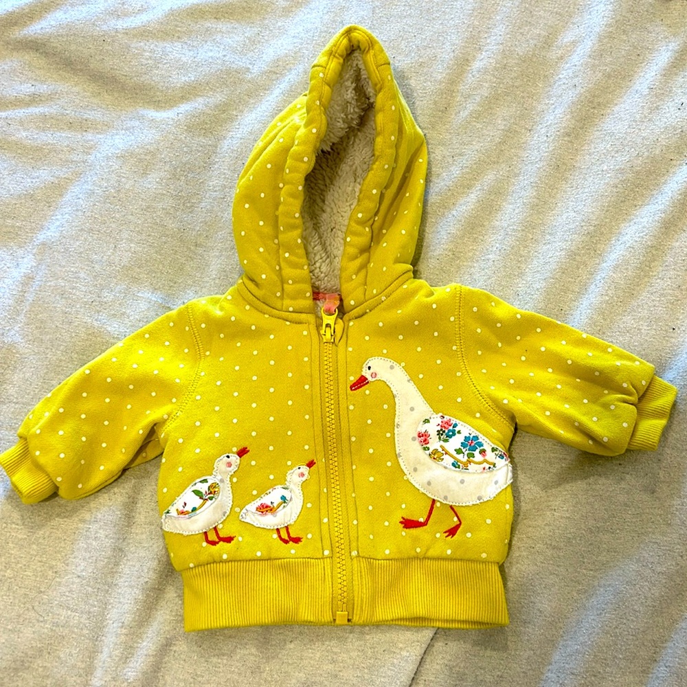 Baby Boden zip up hoodie